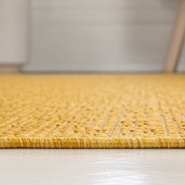 Alda Modern Minimalist Mingled Solid Indoor/Outdoor Area Rug